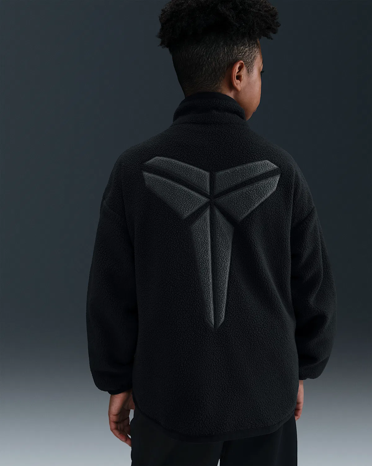 Детская зимняя баскетбольная куртка Kobe, Black/Anthracite/White — фото 2