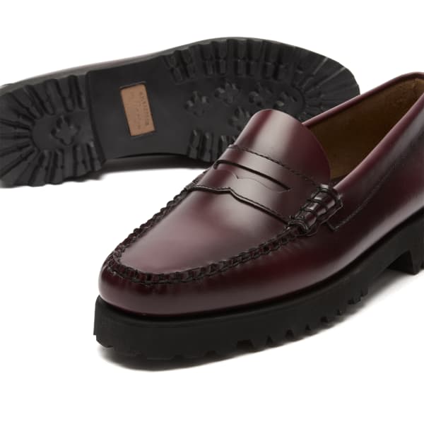Массивные пенни-лоферы 90-х годов Bass Weejuns, Wine Leather — фото 3