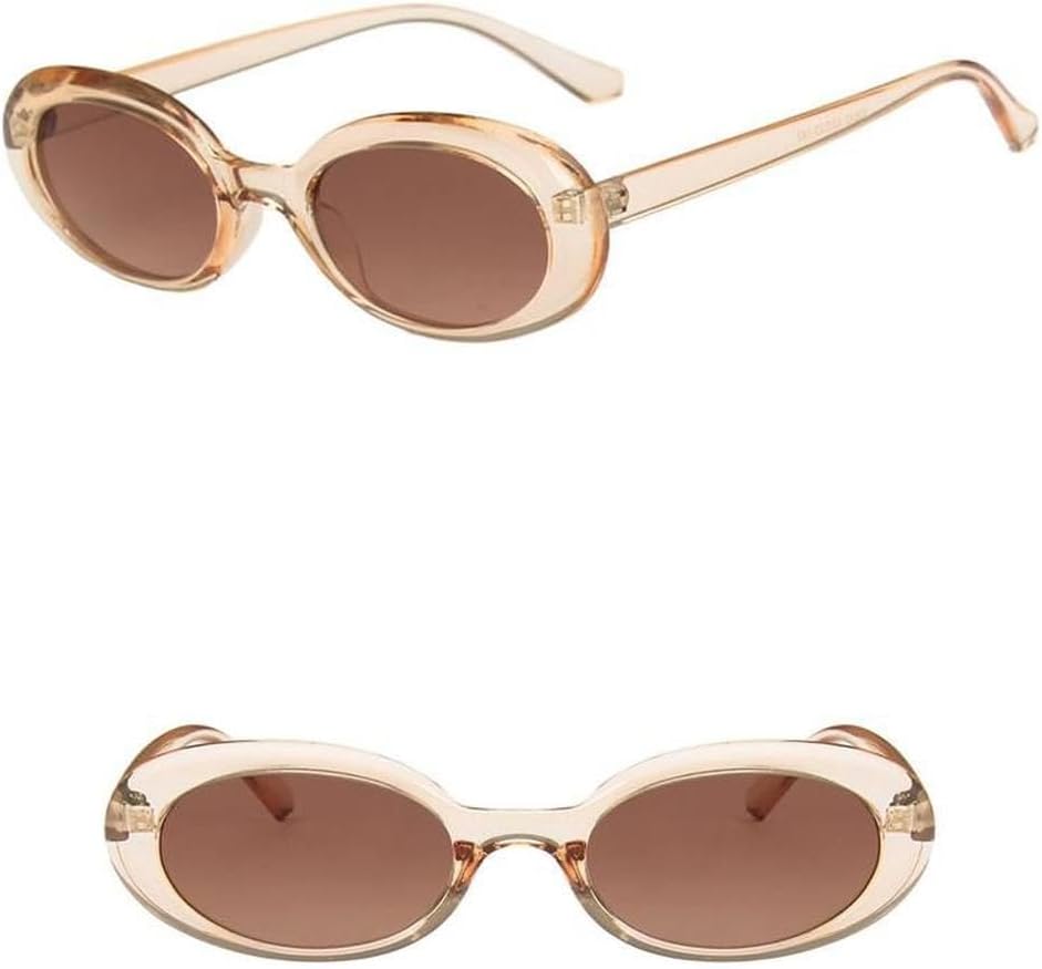 

Солнцезащитные очки LVTFCO Retro Oval Small Frame с маленькой оправой, защита от солнца, персонализированные очки «кошачий глаз», солнцезащитные очки премиум-класса, Bean Color Tea