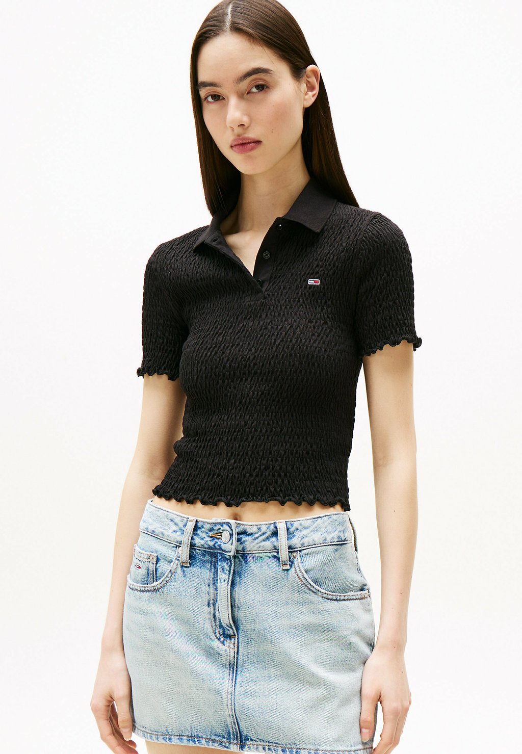 

Рубашка поло SLIM Tommy Jeans, черный