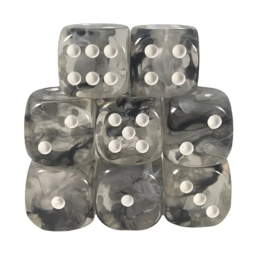 

d6 18 мм Призрак с белым (8), Class & Creature Dice - d6 Sets