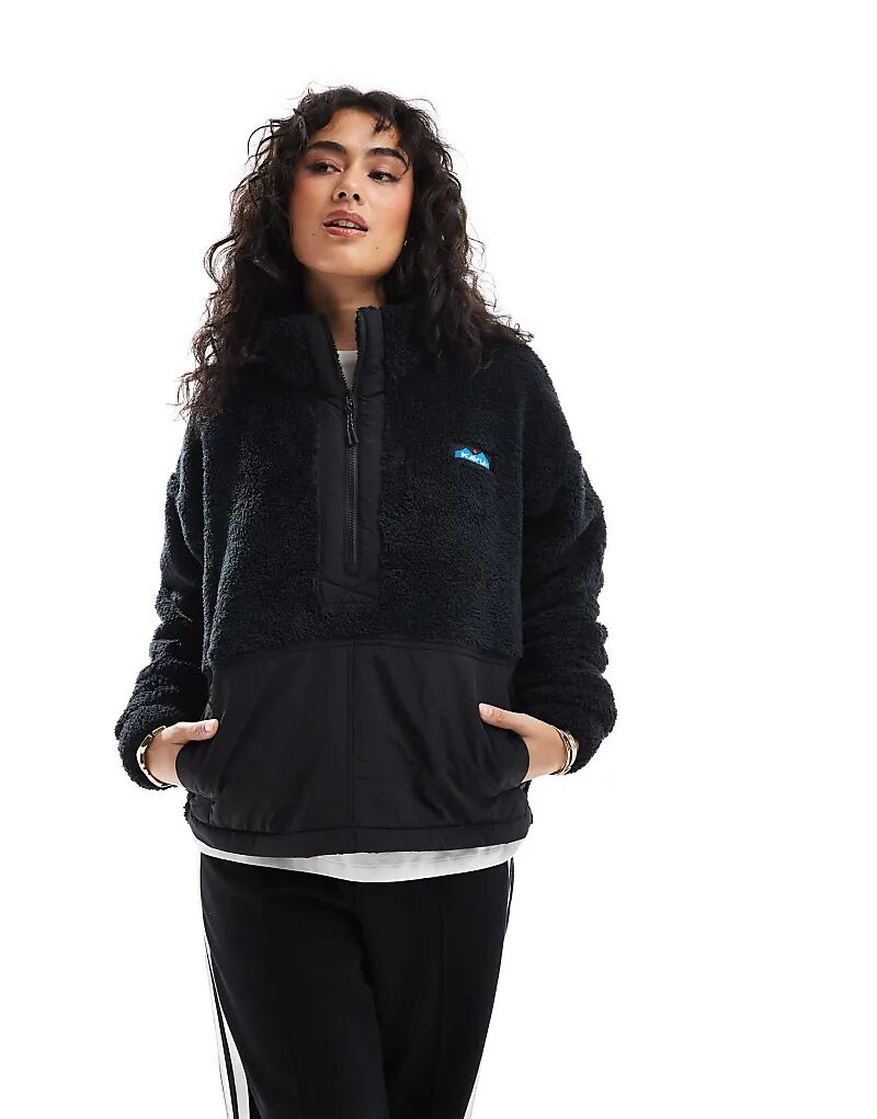 

Куртка Kavu Pinesdale из плотного ворса на молнии черного цвета