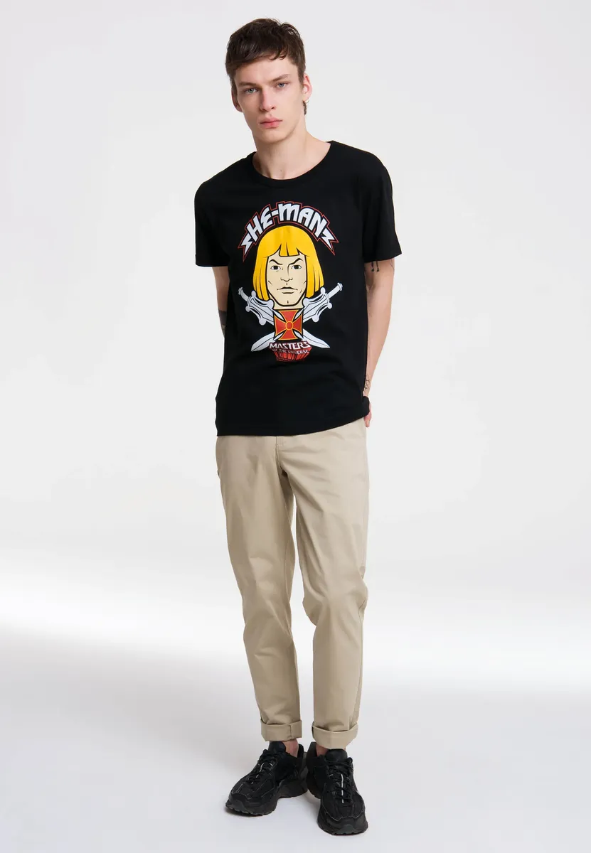 

Logoshirt Футболка "He-Man - Face", с крупным принтом спереди, черный