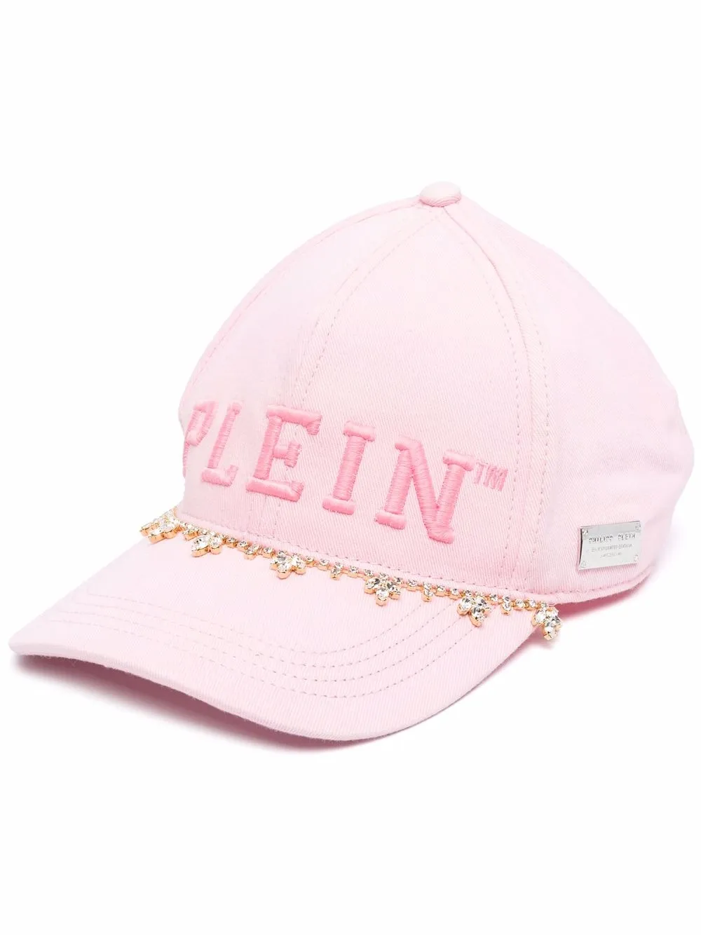 

Бейсболка с кристаллами Philipp Plein, розовый