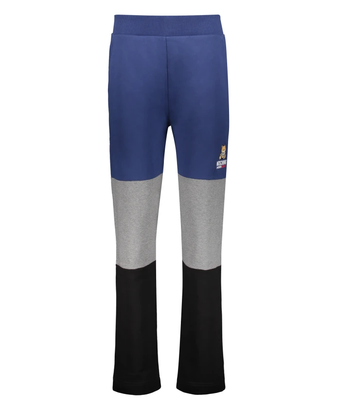 

Хлопковые спортивные штаны с вышитым логотипом Moschino, мультиколор