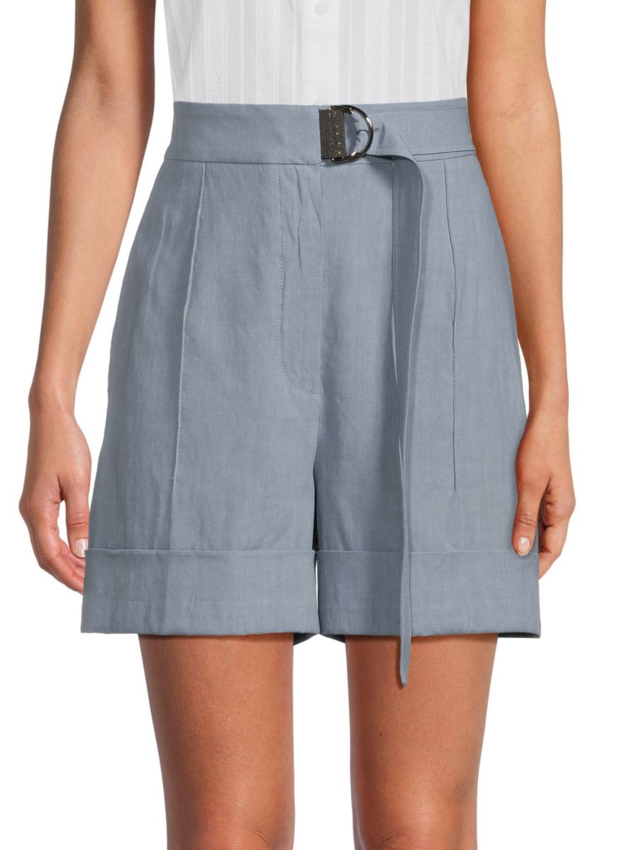 

Шорты с поясом Brunello Cucinelli, цвет Pastel Blue