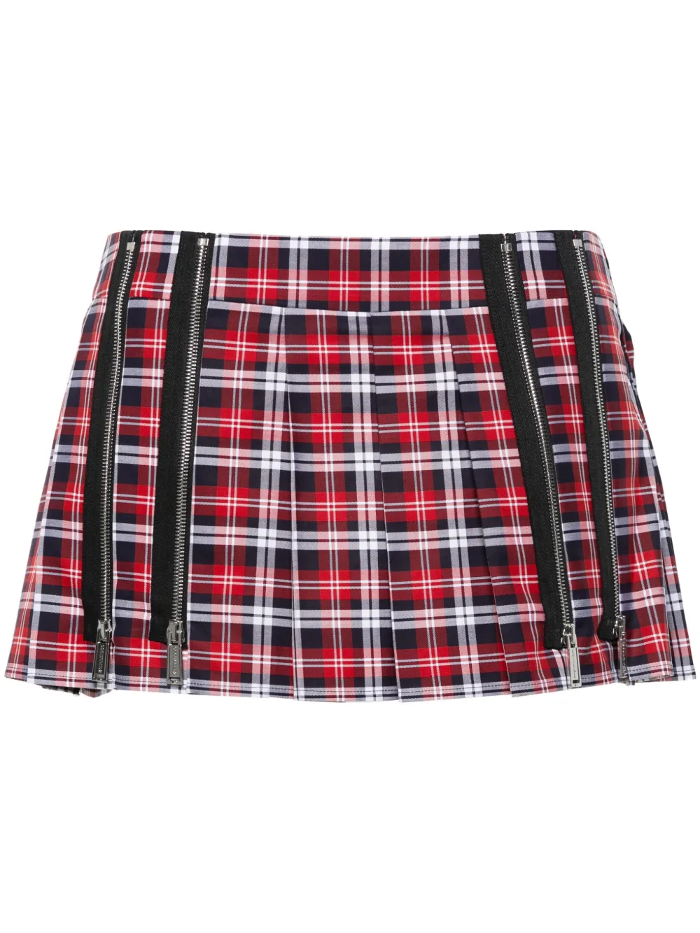 

Клетчатая мини-юбка со складками DSQUARED2, красный