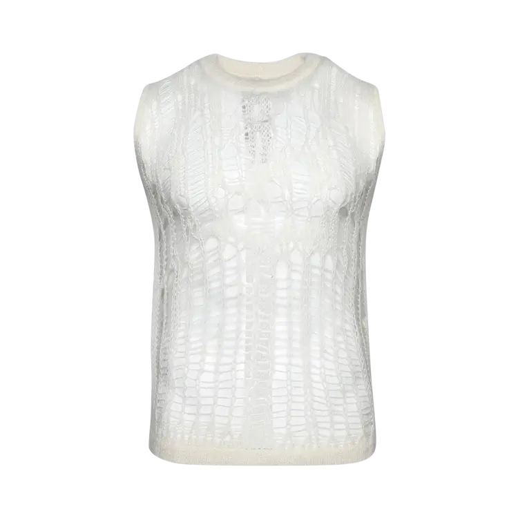 

Топ Rick Owens Spider Tank 'Milk', белый
