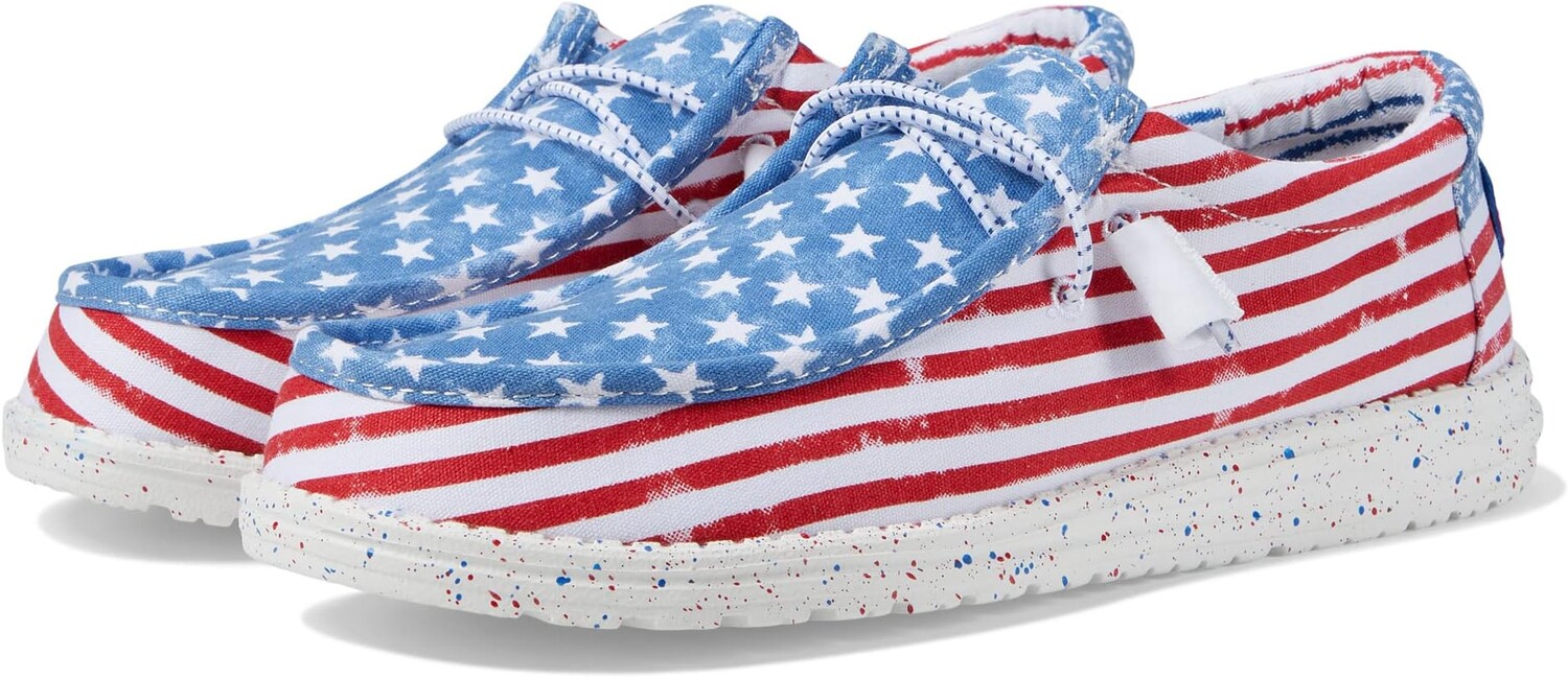 

Кроссовки Wally Patriotic Slip-On Casual Shoes Hey Dude, цвет Stars and Stripes, Серый, Кроссовки Wally Patriotic Slip-On Casual Shoes Hey Dude, цвет Stars and Stripes