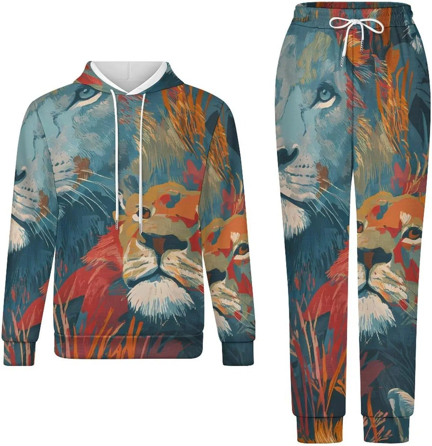 Женский спортивный костюм Tie-Dye Lion Floral, 2 предмета, Style — фото 4