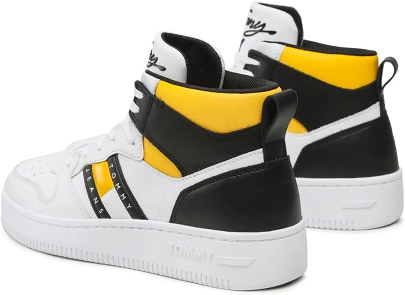 Мужские ретро-кроссовки Tommy Jeans Basket Mid Cut Tommy Hilfiger, белый — фото 2