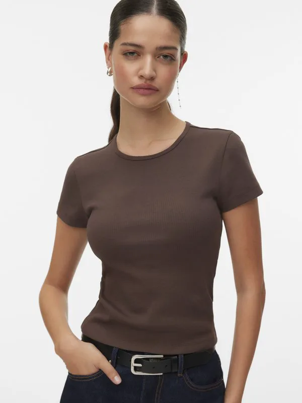 

Vmchloe короткий топ базовая футболка Vero Moda, Chocolate Martini, Коричневый, Vmchloe короткий топ базовая футболка Vero Moda, Chocolate Martini