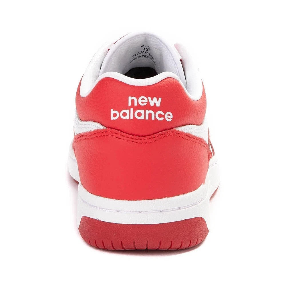 Мужские кроссовки New Balance 480 BB480LHR из красной и белой кожи, DWA1913 New Balance, белый — фото 4
