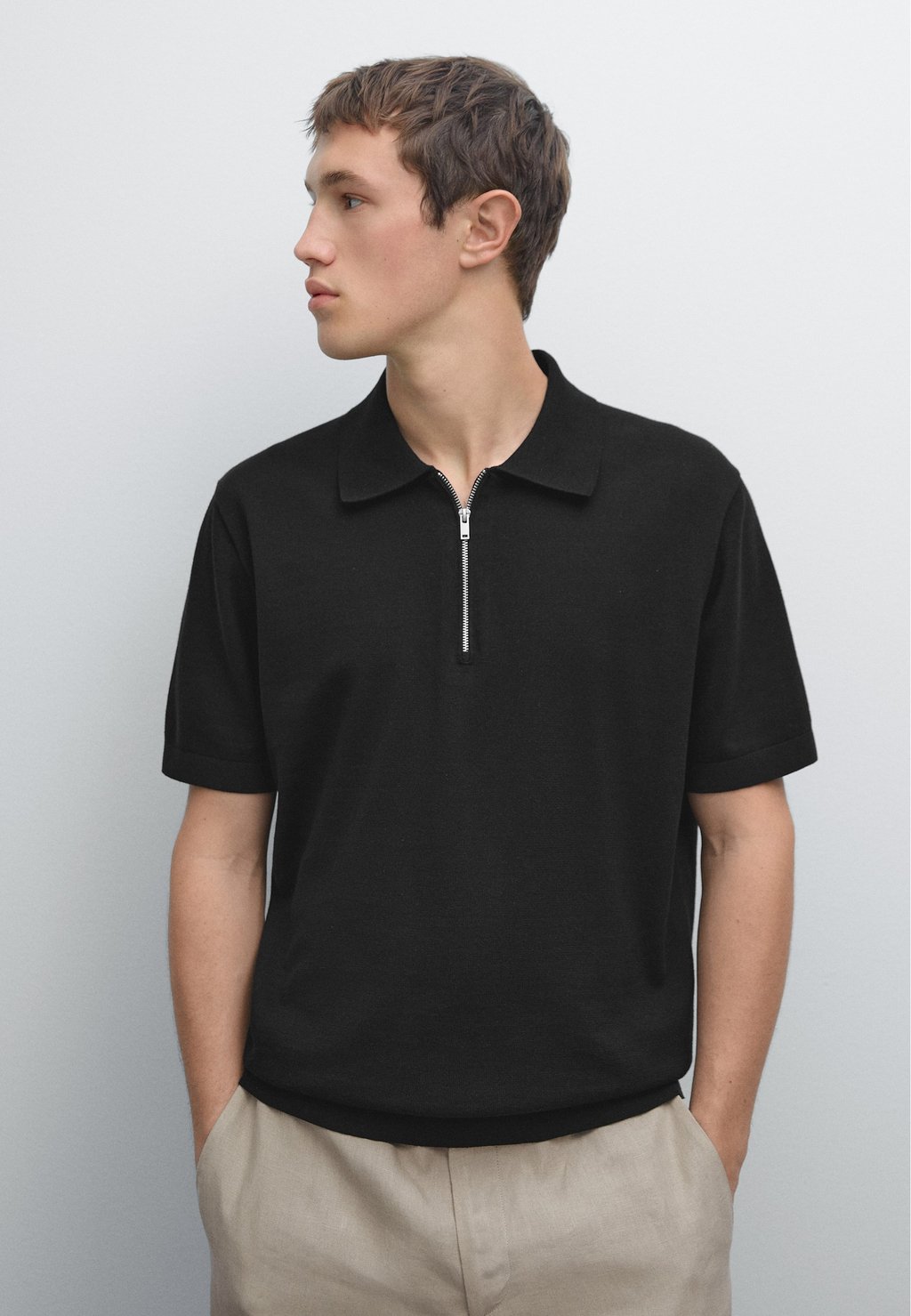 

Рубашка поло Massimo Dutti, черный