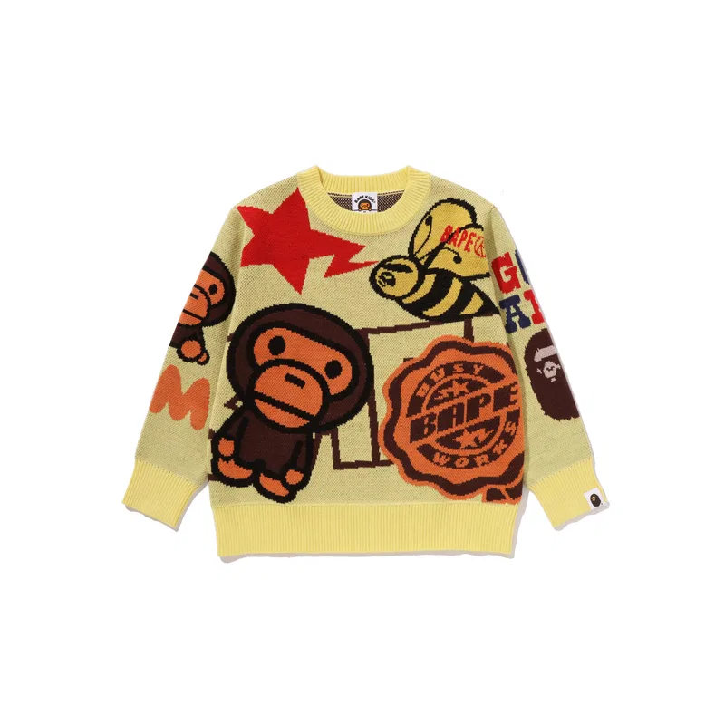 Свитер детский с капюшоном A Bathing Ape синий — фото 4