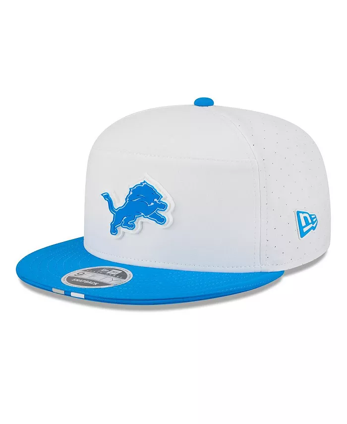

Мужская бело-голубая кепка Detroit Lions 9FIFTY Snapback с раздельными панелями для тренировочного лагеря НФЛ 2025 New Era