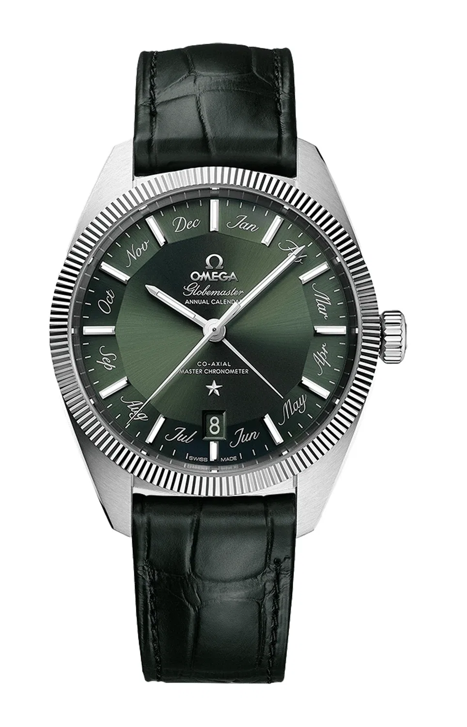 Constellation Globemaster 41 мм, сталь на коже - 130.33.41.22.10.001 OMEGA, серебряный