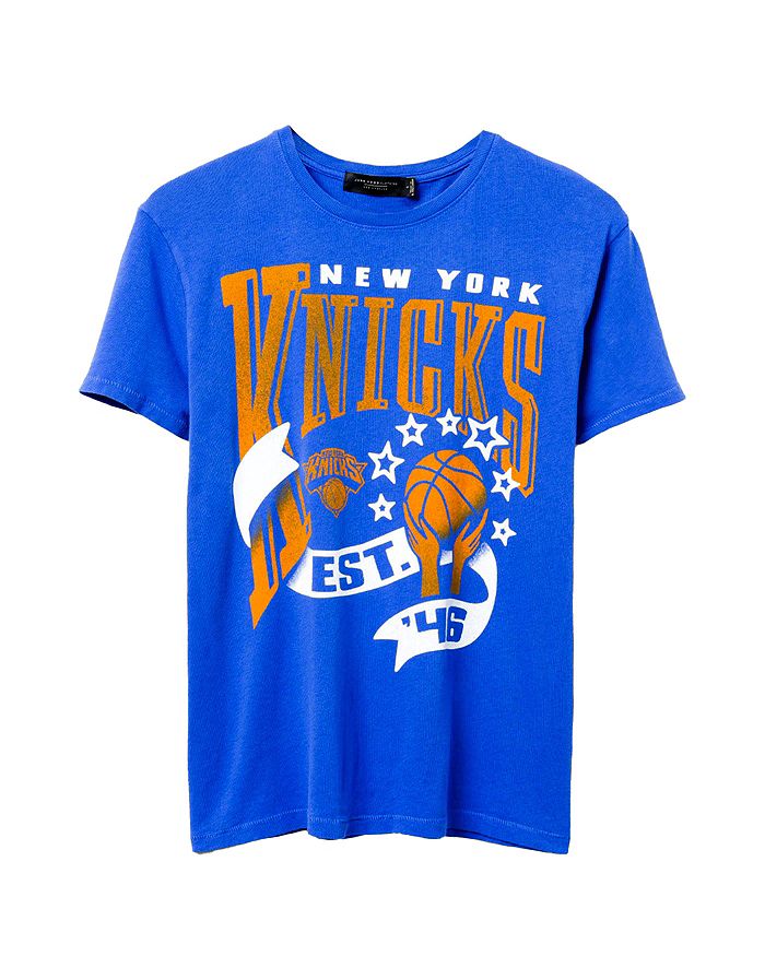 

Женская винтажная футболка NBA New York Knicks Banner Junk Food Clothing, синий