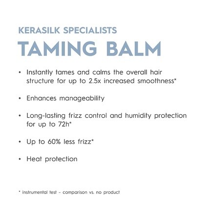 Бальзам Kerasilk Taming Balm питает и увлажняет пряди, мгновенно разглаживает и смягчает волосы, термозащита 75 мл, Kao Salon Division — фото 2