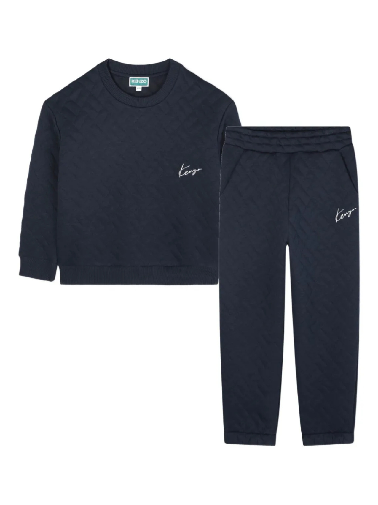 

Kenzo Kids стеганый спортивный костюм, синий
