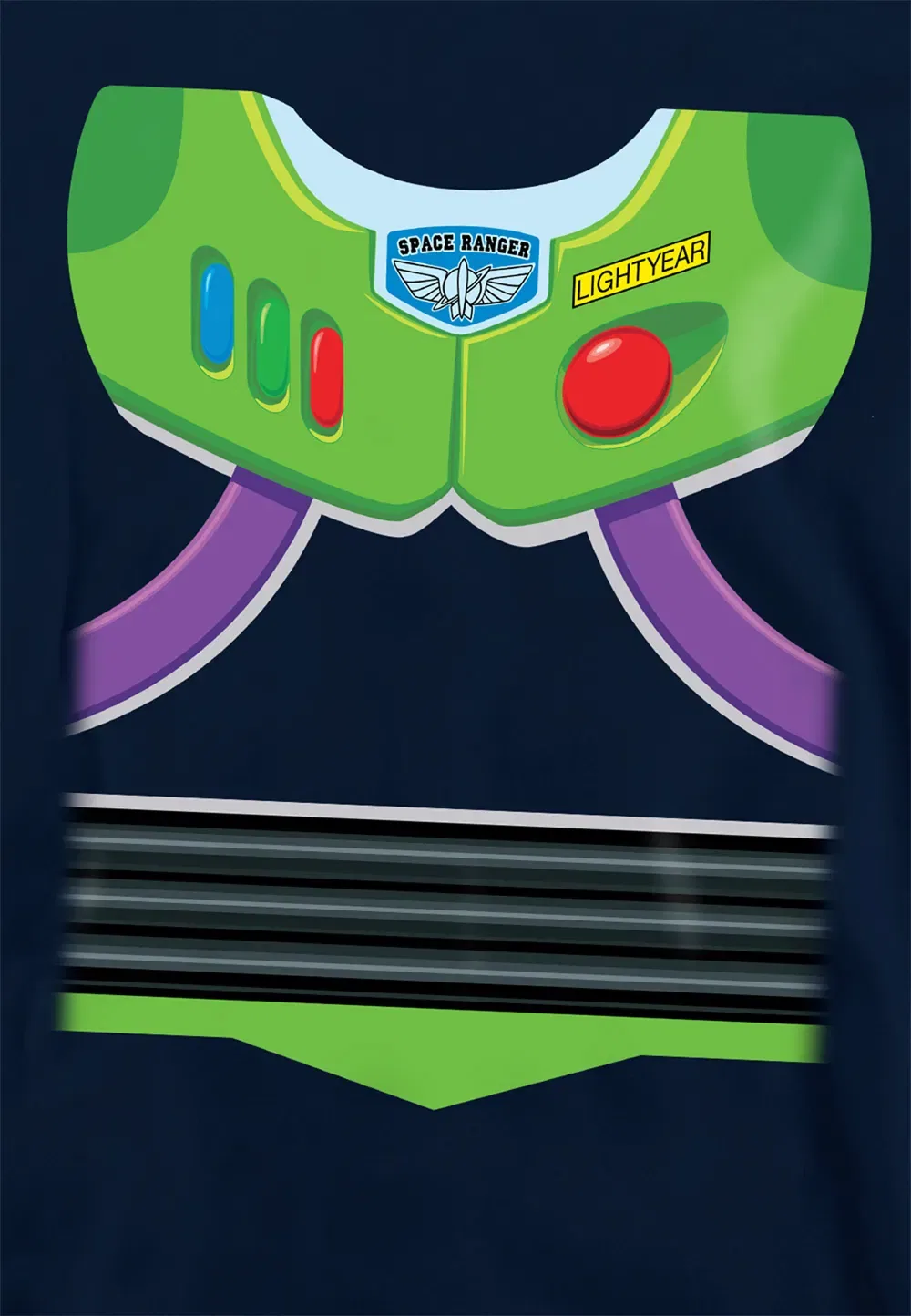 Детская худи с принтом Disney Toy Story Buzz Lightyear, темно-синий — фото 2
