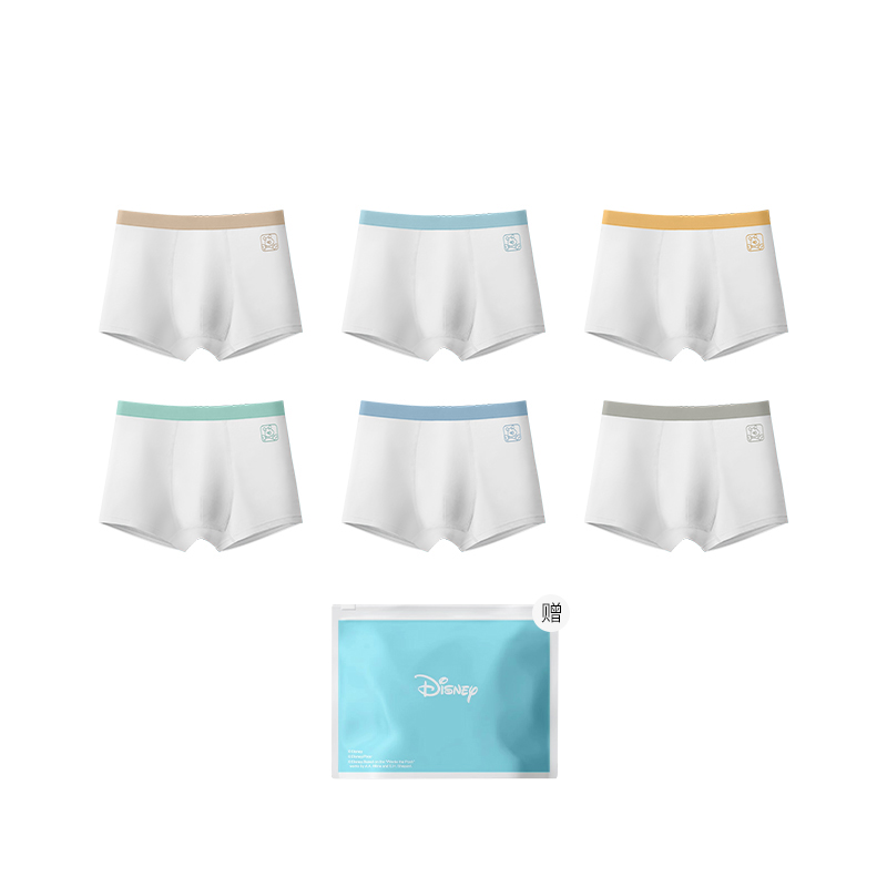 

Боксеры мужские 6 штук Disney, хаки/светло-голубой/светло-желтый/светло-зеленый/серо-синий/темно-серый