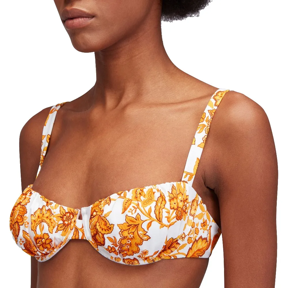 

Топ бикини Sundek Samba underwired ruffled, белый