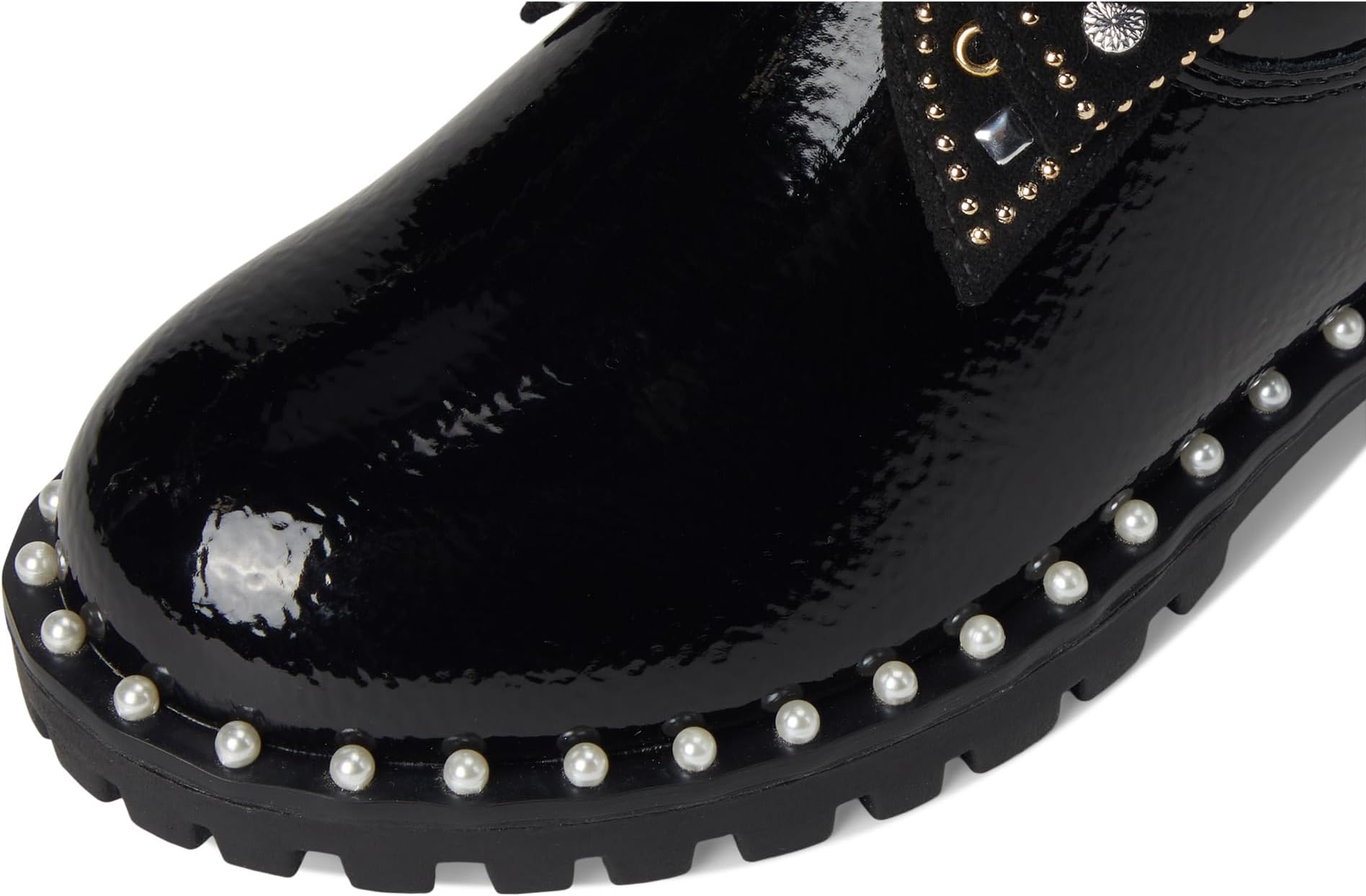 Ботинки Kurt Geiger London Kids  Kensington High Leg Bow, Black Patent — фото 2