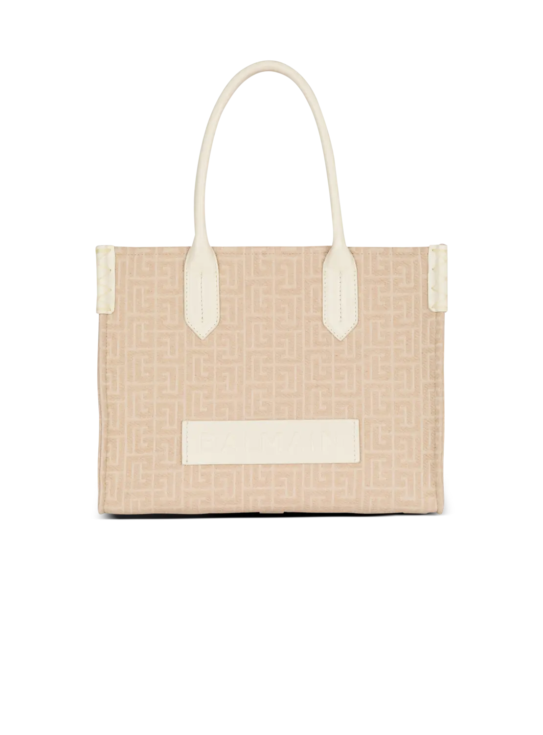 

Сумка-тоут B-Army 36 из жаккардового канваса с монограммой и кожи Balmain, бежевый