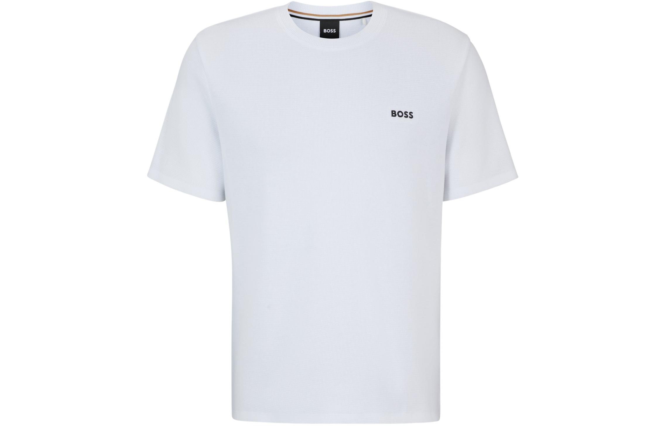 

HUGO BOSS Обычная футболка мужская белая, Белый, HUGO BOSS Обычная футболка мужская белая