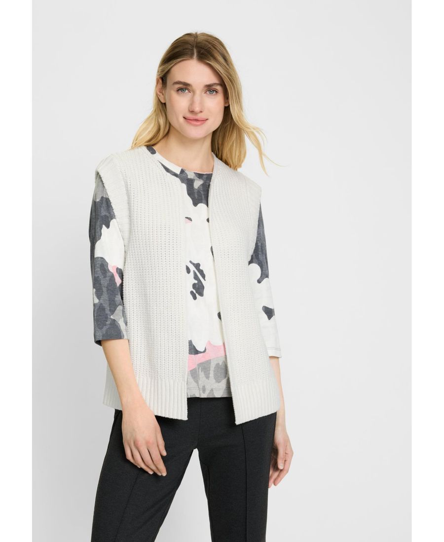 

Жилет из смесовой хлопковой ткани Olsen, Off white