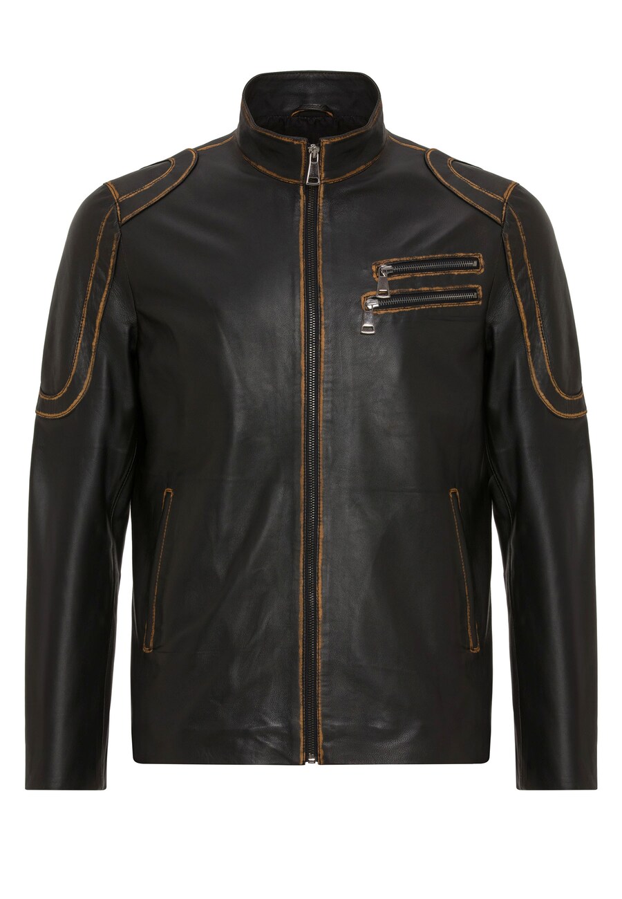 

Кожаная куртка Jimmy Sanders Between-Season Jacket, черный