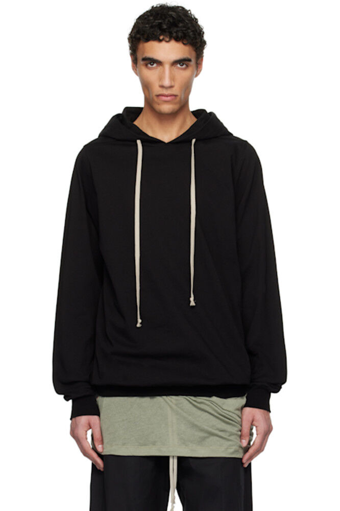 

Черная толстовка с капюшоном Hollywood Heavy Jersey Rick Owens