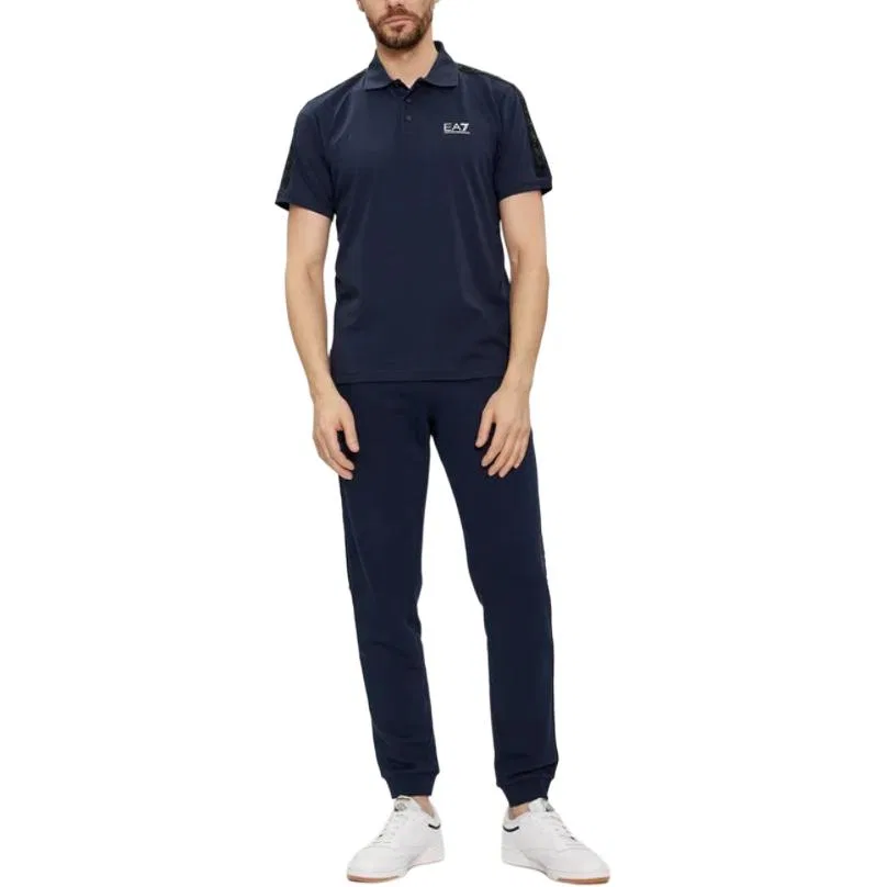 Поло Emporio Armani EA7 мужское Marine Blue — фото 4
