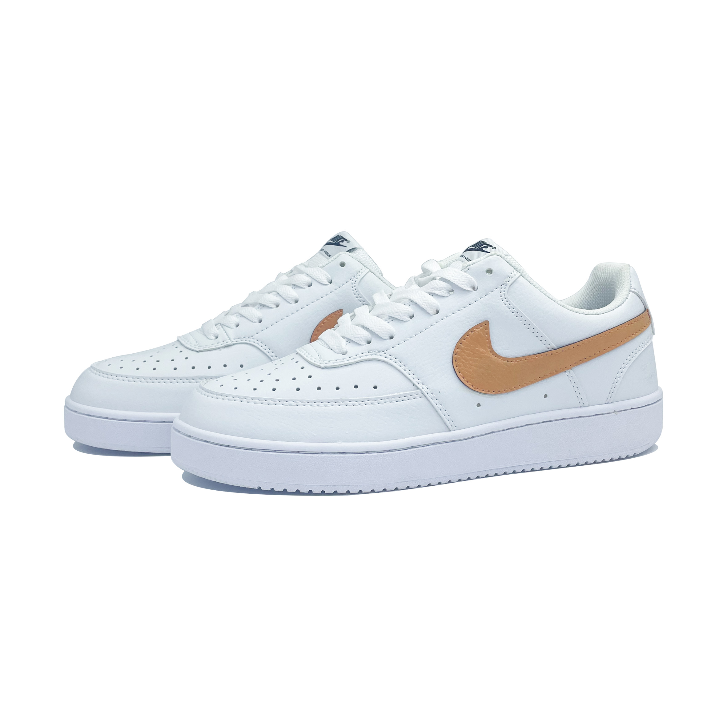 Nike Кроссовки Court Vision 1 Orange Heart Orange Affection с амортизацией, износостойкие, низкие, унисекс, белые, цвет White — фото 3
