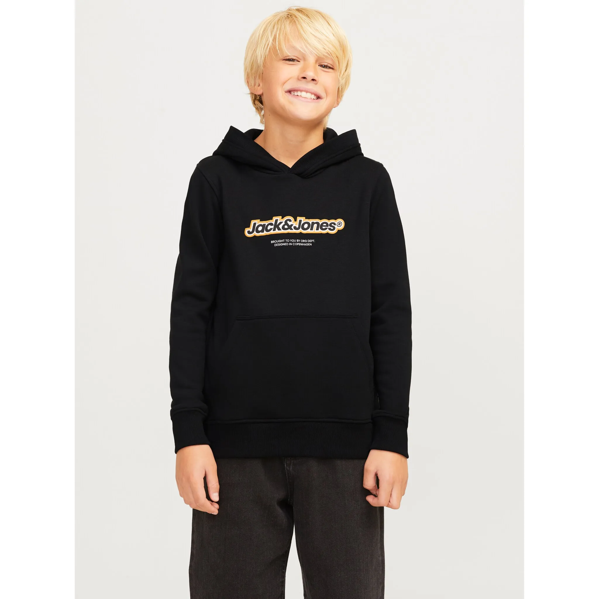 

Детская толстовка с капюшоном Jack & Jones «JORVESTERBRO NEWTON BRNDG SWEAT BF JNR» Jack & Jones Junior, черный