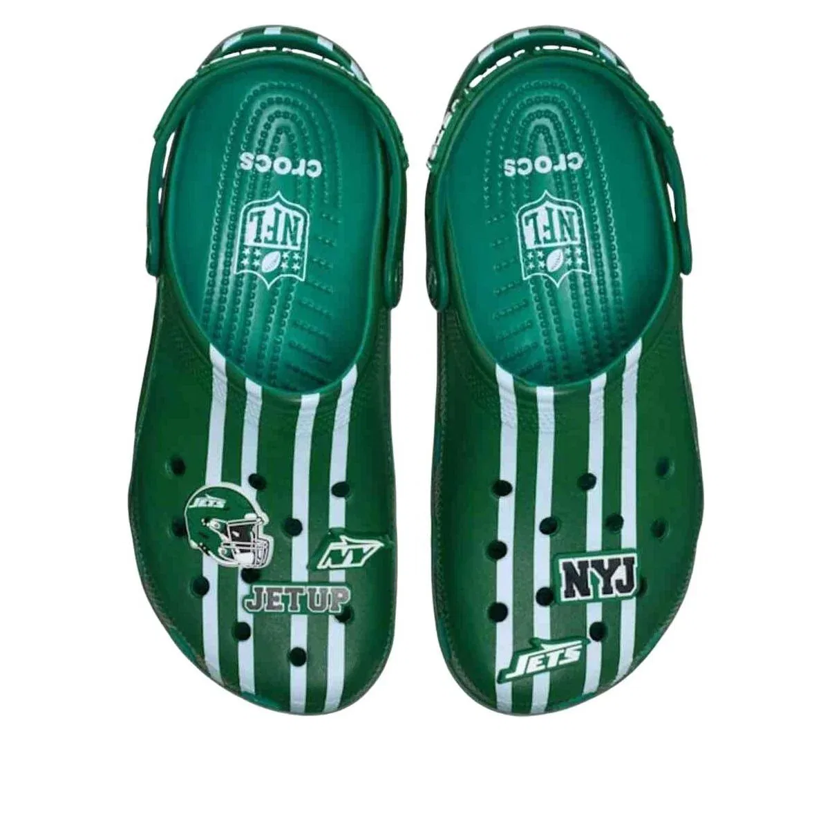 Сабо Crocs x NFL Classic Clog New York Jets 'Green White' 212739-90H, зеленый — фото 2