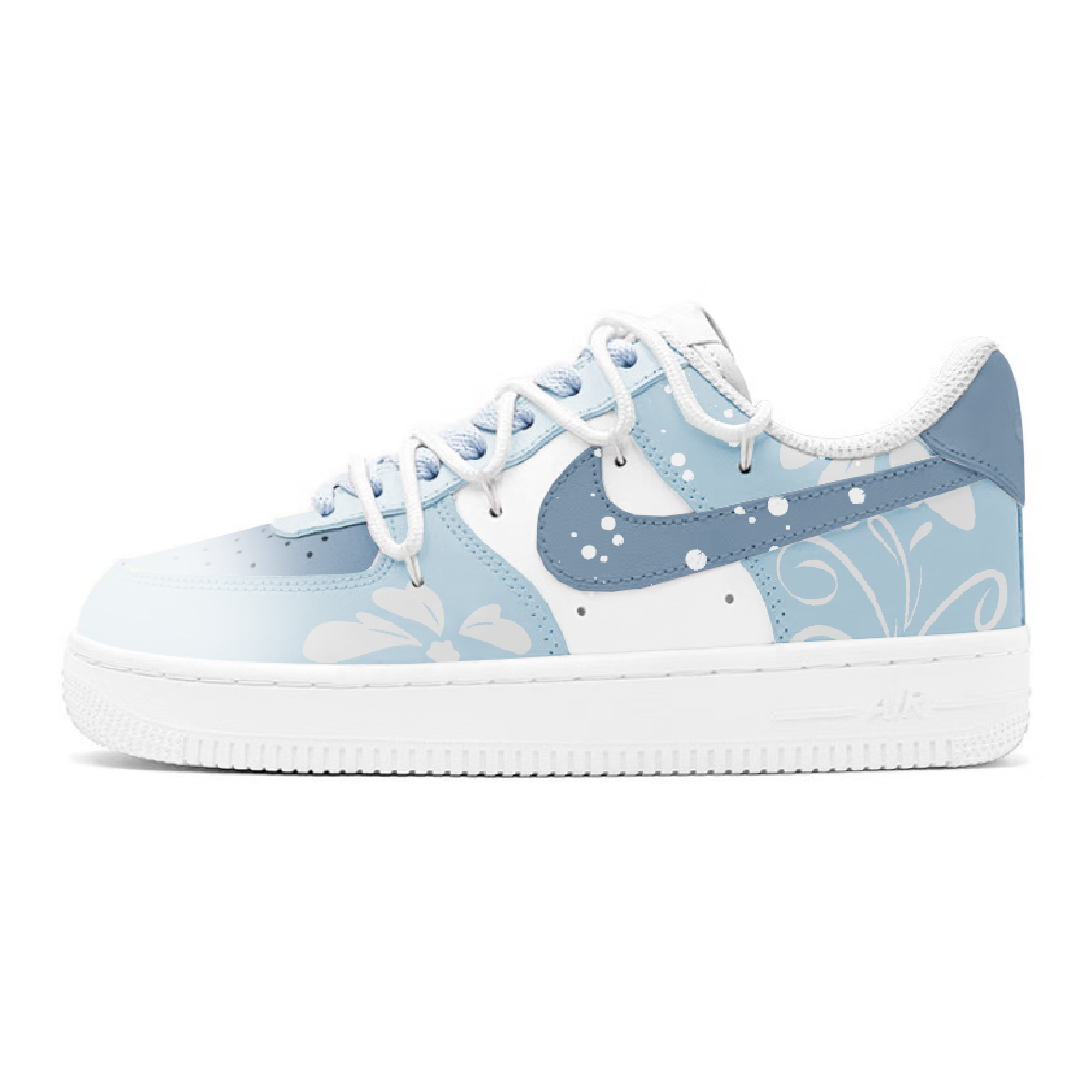 

Кроссовки Air Force 1 LE с низким верхом, амортизирующими, противоскользящими и износостойкими подошвами для детей и подростков Nike, синий/белый
