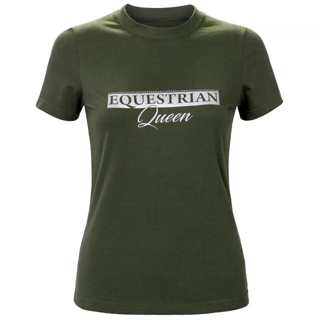 

Женская рубашка с коротким рукавом EQUESTRIAN QUEEN Jade 24SS, темно-синий/светло-бежевый/зеленый