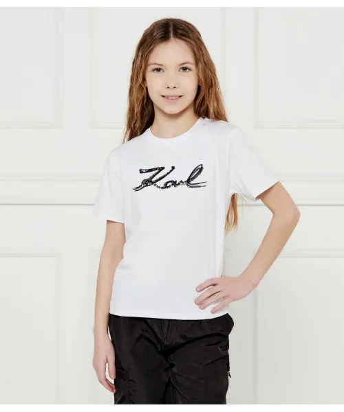 

Футболка Regular fit Karl Lagerfeld Kids, белый