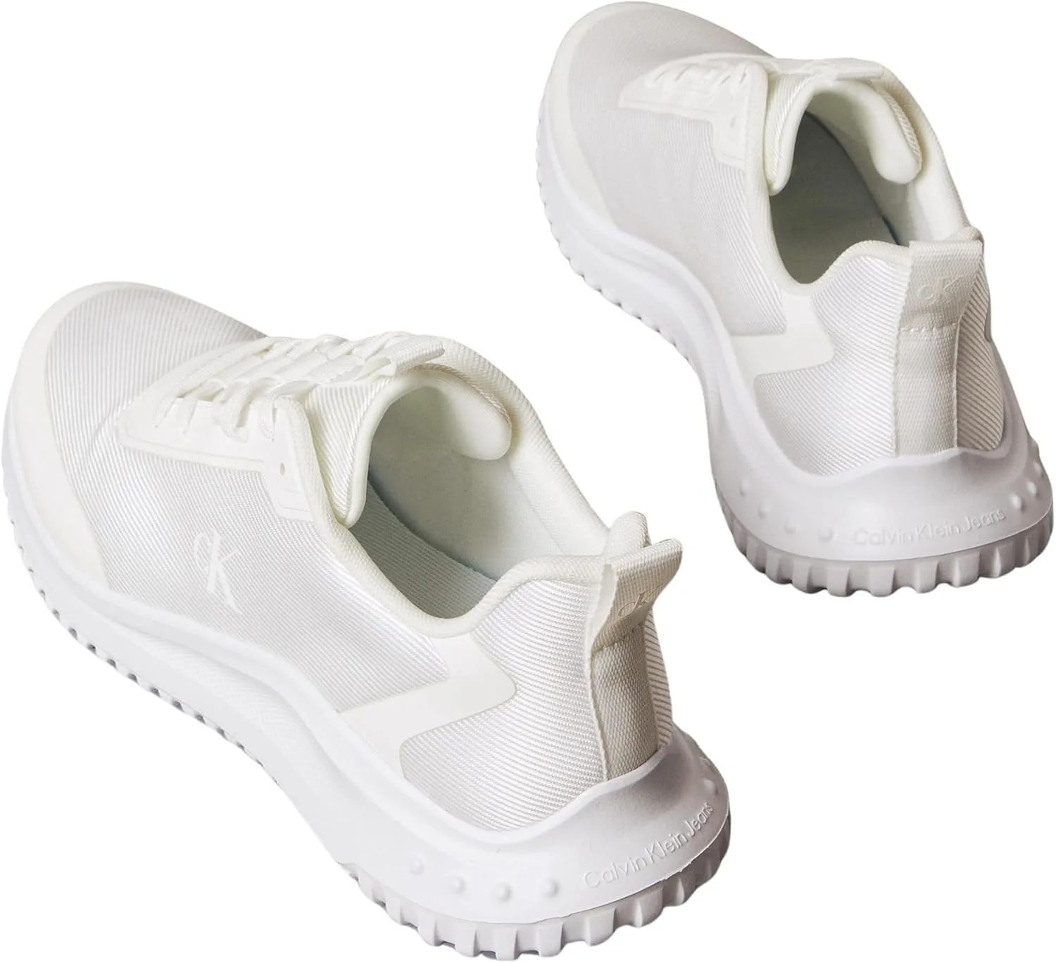 Мужские низкие кроссовки Calvin Klein Eva Runner на шнуровке Mat Mix Ym0ym01442, белый — фото 2