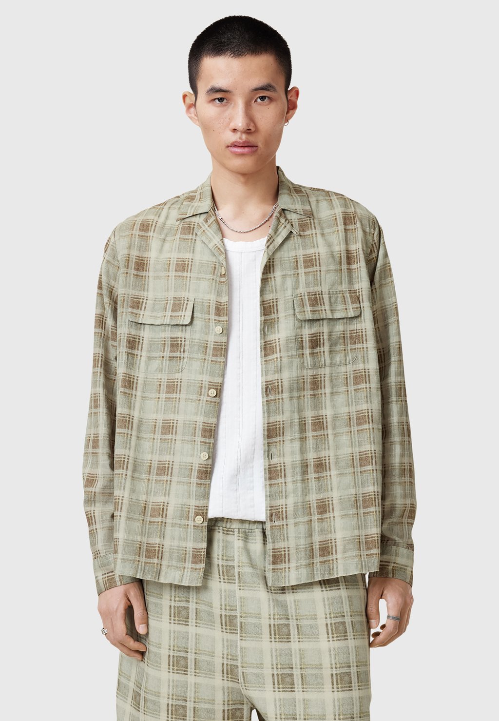 

Рубашка AllSaints, зеленый