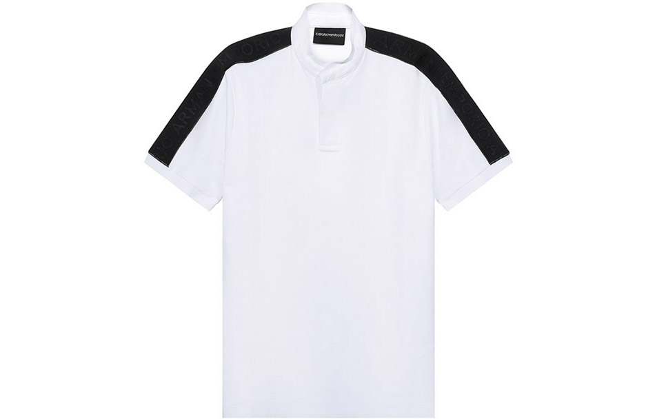 

EMPORIO ARMANI Белая поло для мужчин, Белый, EMPORIO ARMANI Белая поло для мужчин