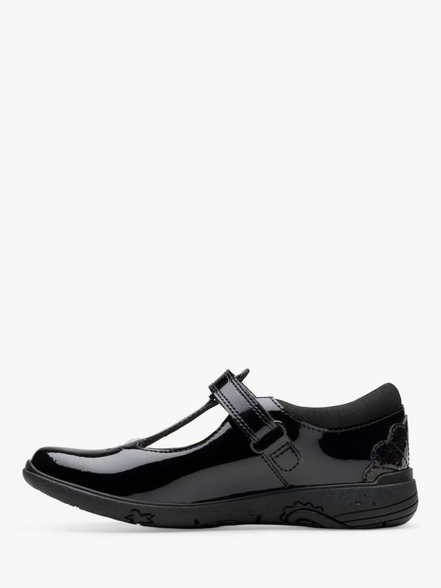 Детские школьные туфли Relda Gem Clarks, Black Patent — фото 2