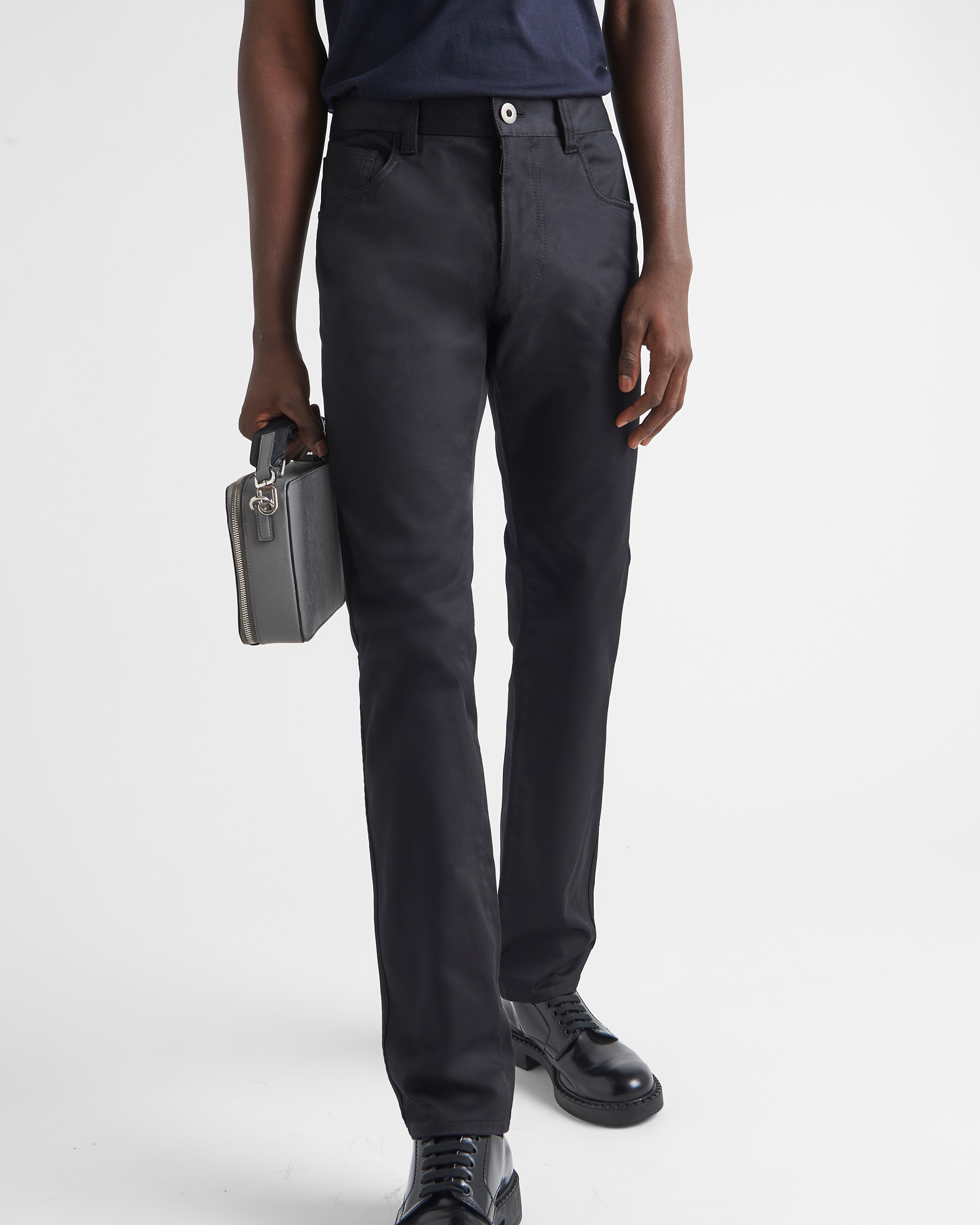 Джинсы Prada Five-Pocket Stretch Drill, черный