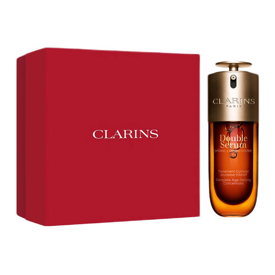 Комплексная омолаживающая двойная сыворотка Clarins Double Serum в подарочной упаковке, 75 мл — фото 3