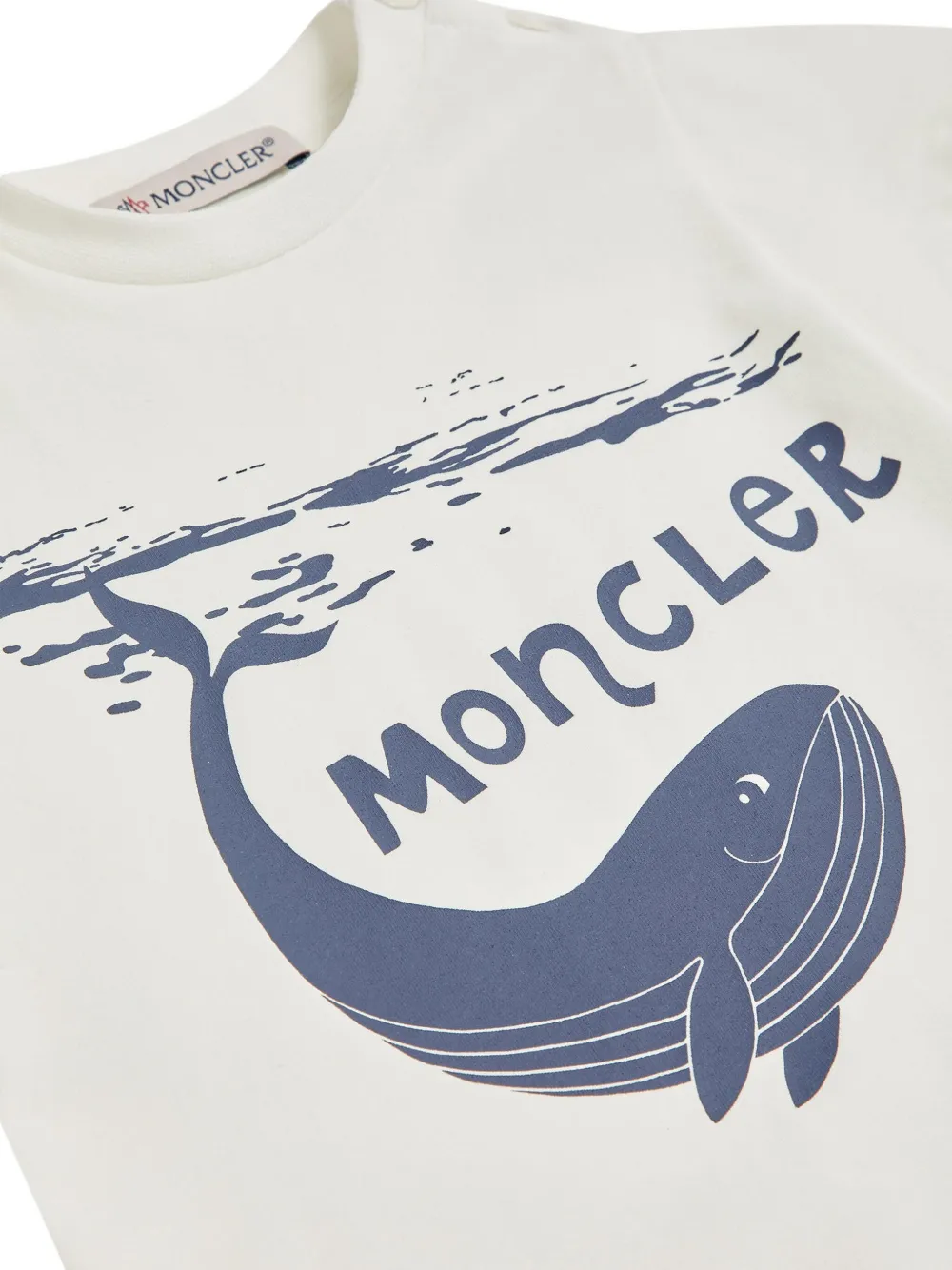 Ромпер с принтом Moncler Enfant, белый — фото 3