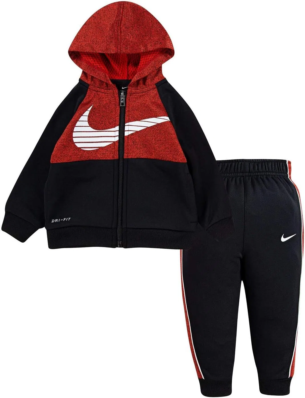 Детский спортивный костюм Nike Therma-FIT, куртка и штаны, Black/Volt