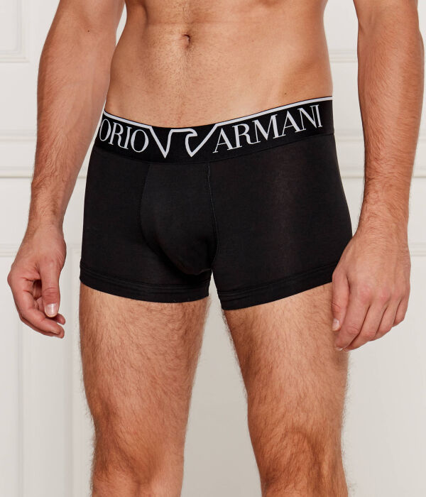 

Боксеры Emporio Armani с принтом на резинке, черный