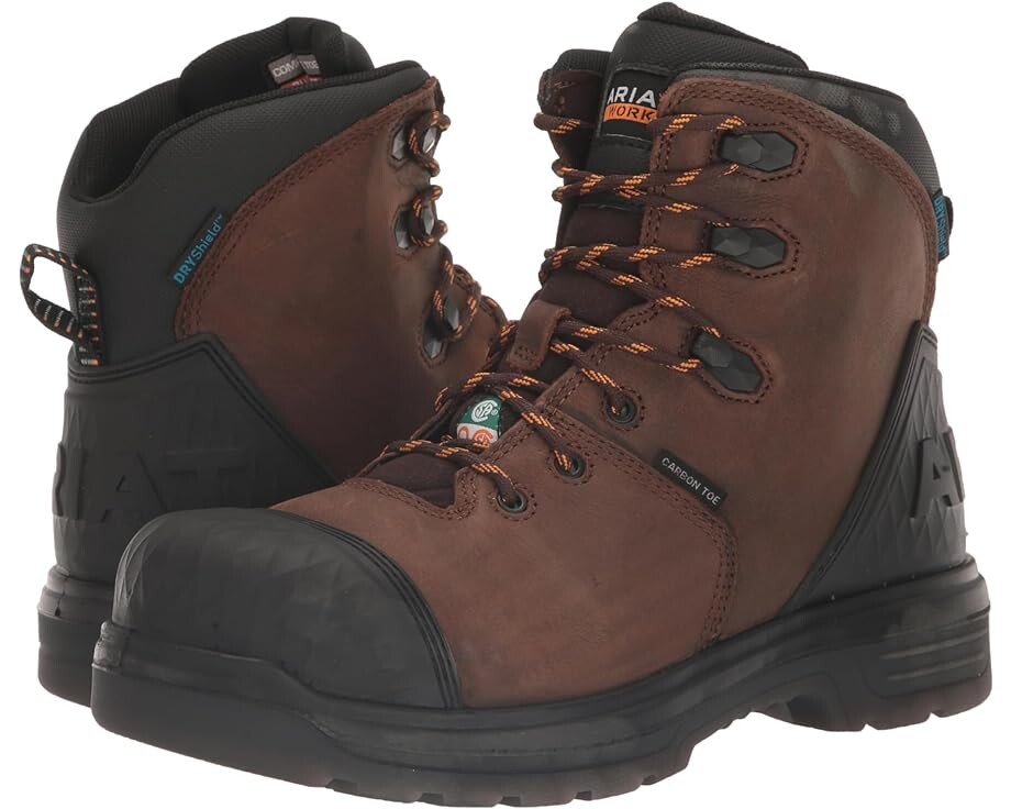 

Ботинки Ariat Turbo Outlaw 6" CSA Waterproof Carbon Toe Work Boots, коричневый